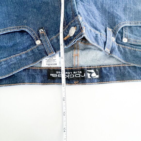 Rockies Slim Low Rise Jeans Charleston Blue Stretch Women's 6 Long NWT - Picture 7 of 11